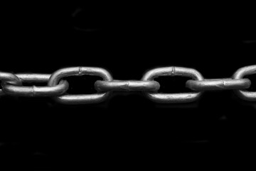 Obraz premium Chain link with black background