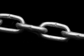 Chain link with black background