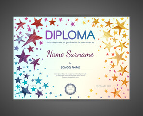 Certificate or diploma template. Vector illustration. - 362900499
