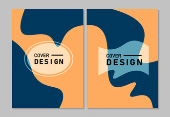 Cover design modern template paper cut design abstract background