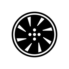 Obraz premium wheel icon isolated on white background. vector illustration in glyph style. EPS 10