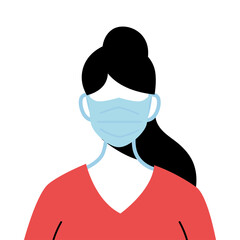 female doctor wearing surgical mask