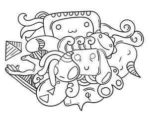 doodle art black and white