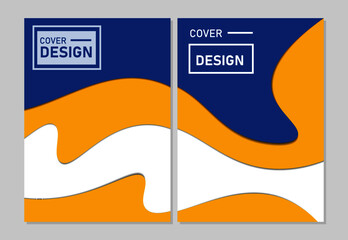 Cover design modern template paper cut design abstract background