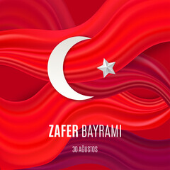 Zafer bayrami - 30 august festive vector background. Celebration republic of Turkey
