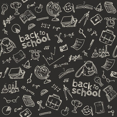 Education Seamless background. Back to school vector pattern - 362901849