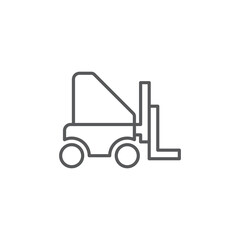Use forklift loader vector icon symbol tools isolated on white background