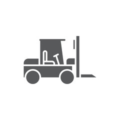 Use forklift loader vector icon symbol tools isolated on white background