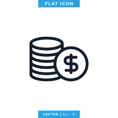 Money Icon Vector Design Template.
