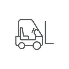 Use forklift loader vector icon symbol tools isolated on white background