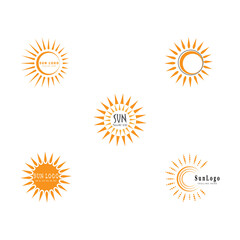 Set Sun Vector illustration Icon
