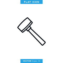 Sledge Hammer Icon Vector Design Template
