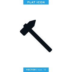 Hammer Icon Vector Design Template