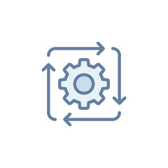 Work flow vector icon symbol isolated on white background