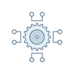 Work flow vector icon symbol isolated on white background