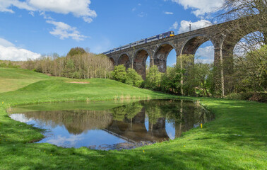 Fototapeta na wymiar Wharfedale Railway Line Viaduct in Baildon, Yorkshire, England, UK