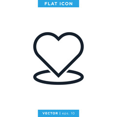 Heart Icon Vector Logo Design Template