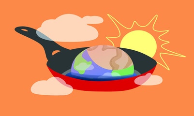 Globe melts in a pan