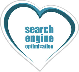 Search Engine Optimization Text. Information concept
