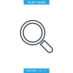 Magnifying Glass Icon Vector Design Template