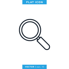 Magnifying Glass Icon Vector Design Template