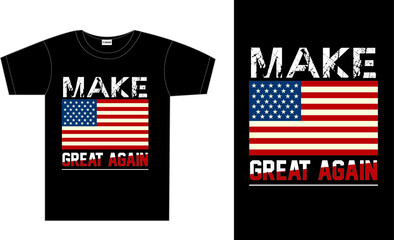 make America great again typography t-shirt 