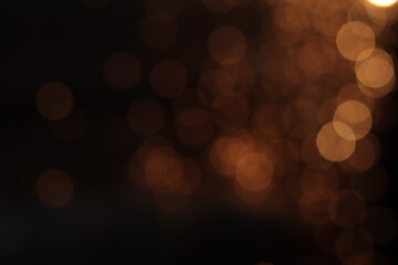 Gold abstract bokeh background, Festive xmas abstract background with bokeh defocused lights and stars