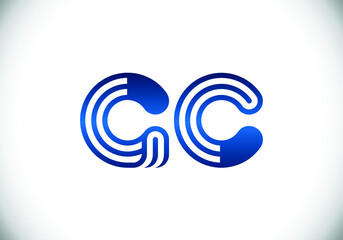 G C Initial Letter Logo design, Graphic Alphabet Symbol for Corporate Business Identity