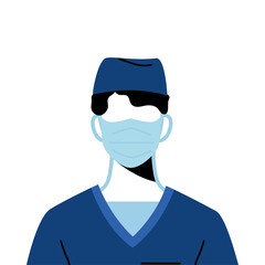 male doctor wearing surgical mask