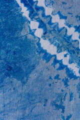 Indigo blue tie dye pattern abstract background.