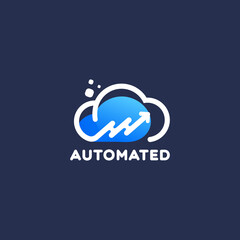 Cloud technology automatical accounting logo design