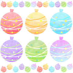 水ヨーヨーのセット　水彩風