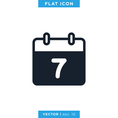 Calendar Icon Logo Vector Design Template.