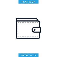 Wallet Icon Vector Logo Design Template