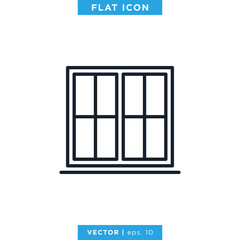 Obraz premium Window Icon Vector Logo Design Template