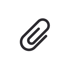 Paper clip icon. Vector paper clip icon. Attachment icon. Email attachment, attached file. Attach file.
