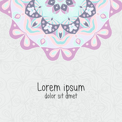Card with mandalas butterfly ornaments