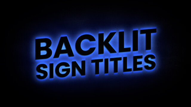 Backlit LED Signs Titles