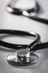 White background doctor office with stethoscope