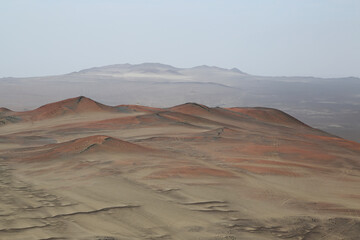 Fototapeta na wymiar The Tablazo de Ica desert in Peru