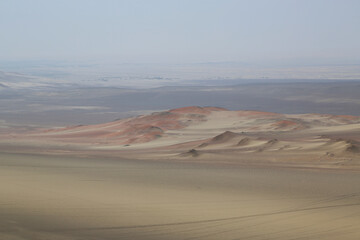 Fototapeta na wymiar The Tablazo de Ica desert in Peru