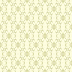 Floral seamless pattern. Pale green background with flowers design