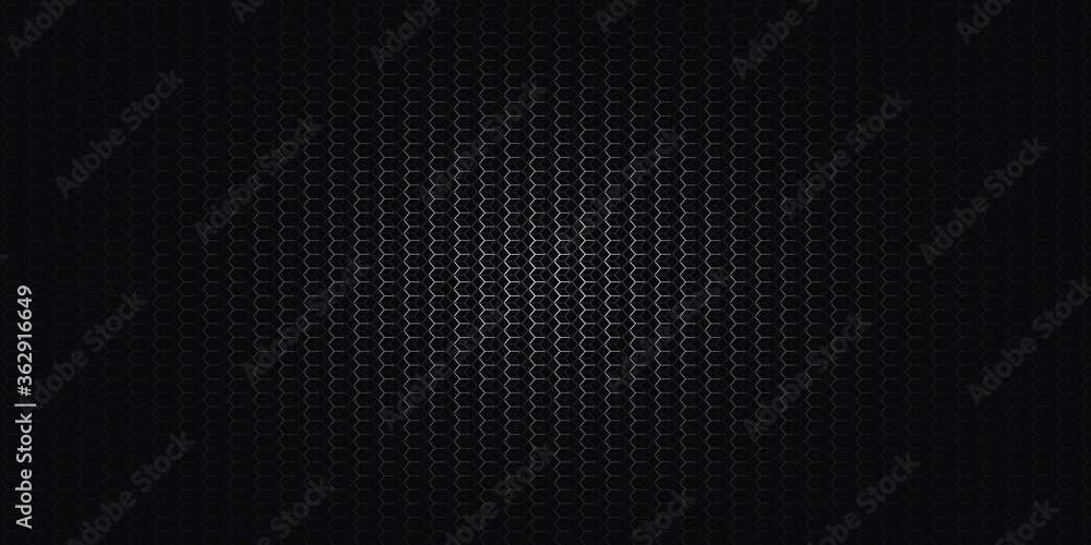 Poster abstract black background with hexagonal pattern vector illustration