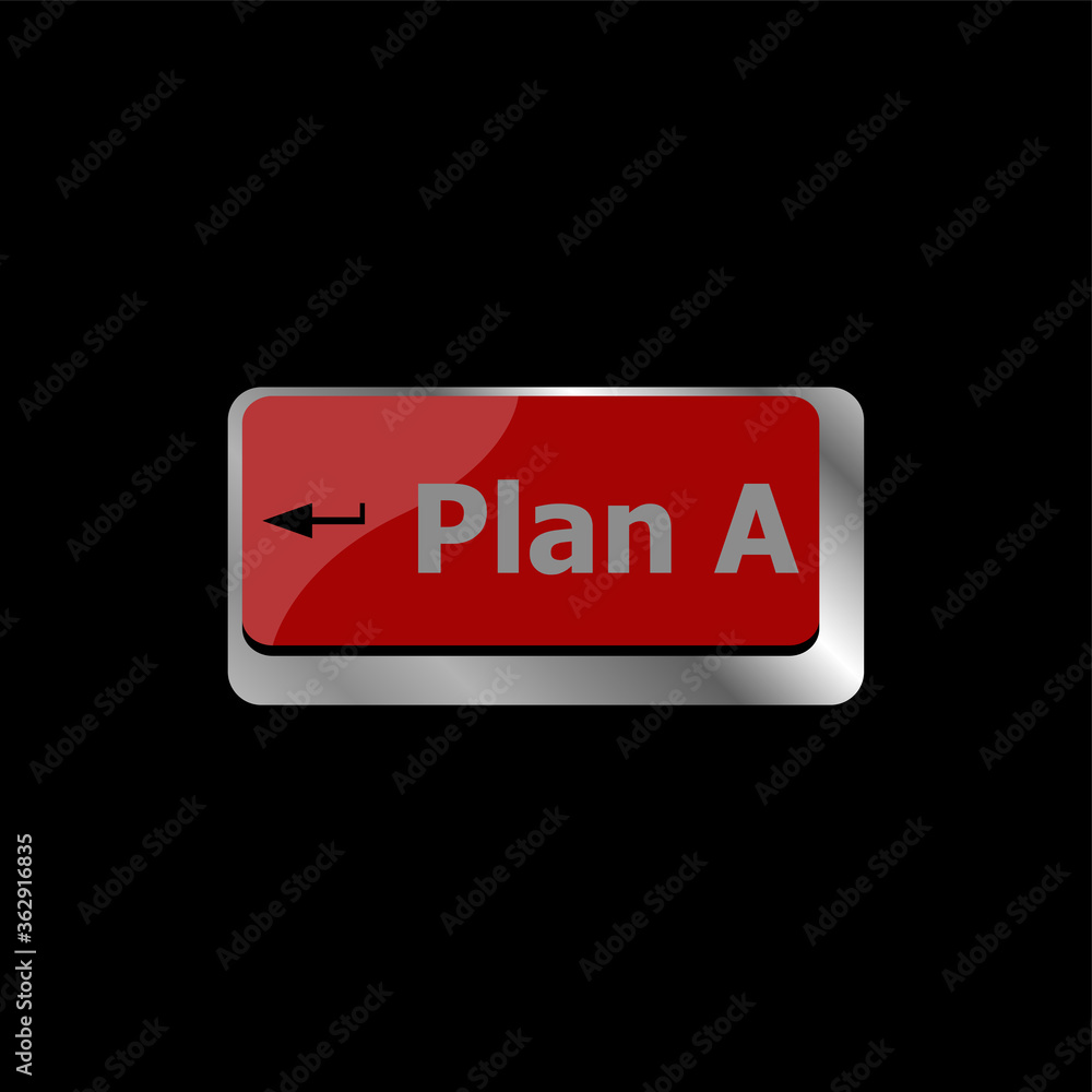 Poster plan a key on computer keyboard - internet business concept