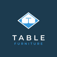 simple table emblem logo design inspiration