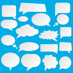 Bubbles comic style vector duddle illustration. Cartoon explosion, speach isolated on background. Spech bubble in pop art