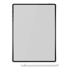 Realistic Tablet PC Computer Isolated on Background. Can Use for Template, Project, Presentation or Banner. Electronic Gadgets, Device Set Mock Up. Vector Illustration.