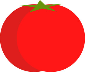 Tomato Vector Art Simple Design, Blank Background