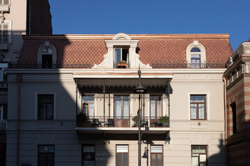Fototapeta na wymiar Traditional architecture in Tbilisi, Georgia