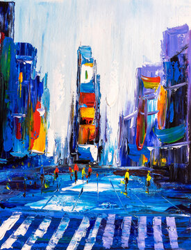 Oil Painting - City View of New York